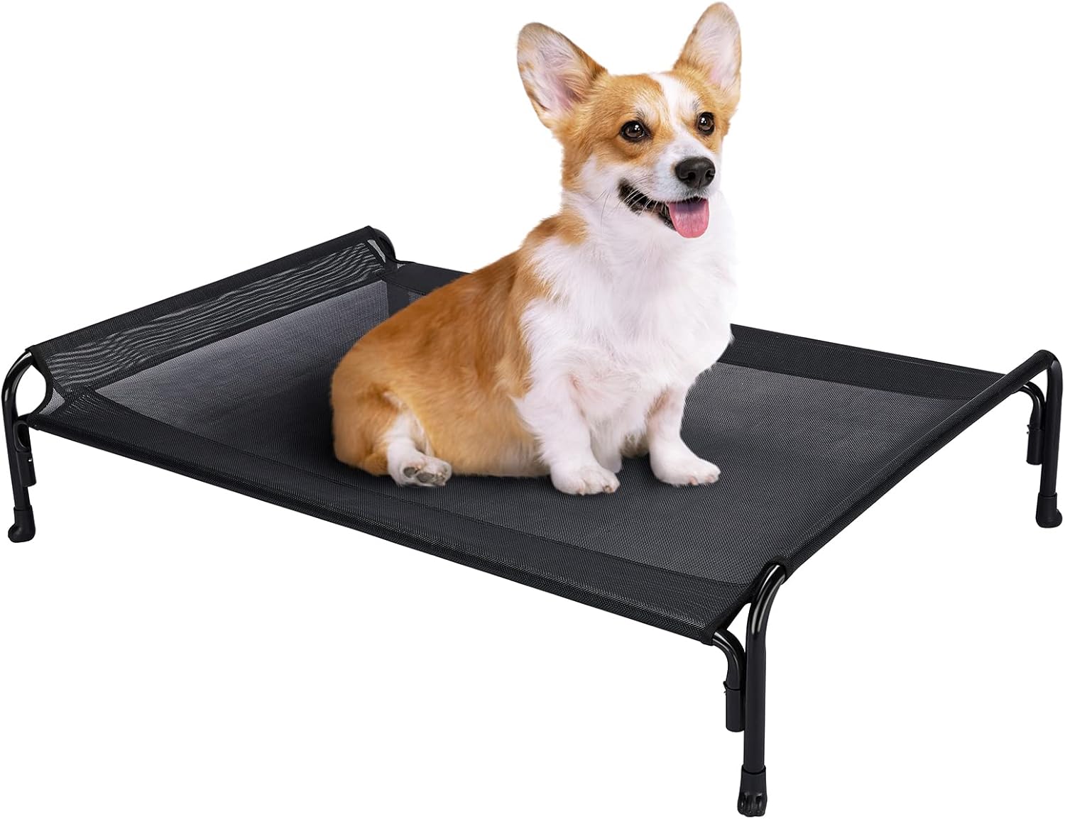 Veehoo Elevated Dog Bed, Outdoor Raised Dog Cots Bed for Medium Dogs, Cooling Ca...