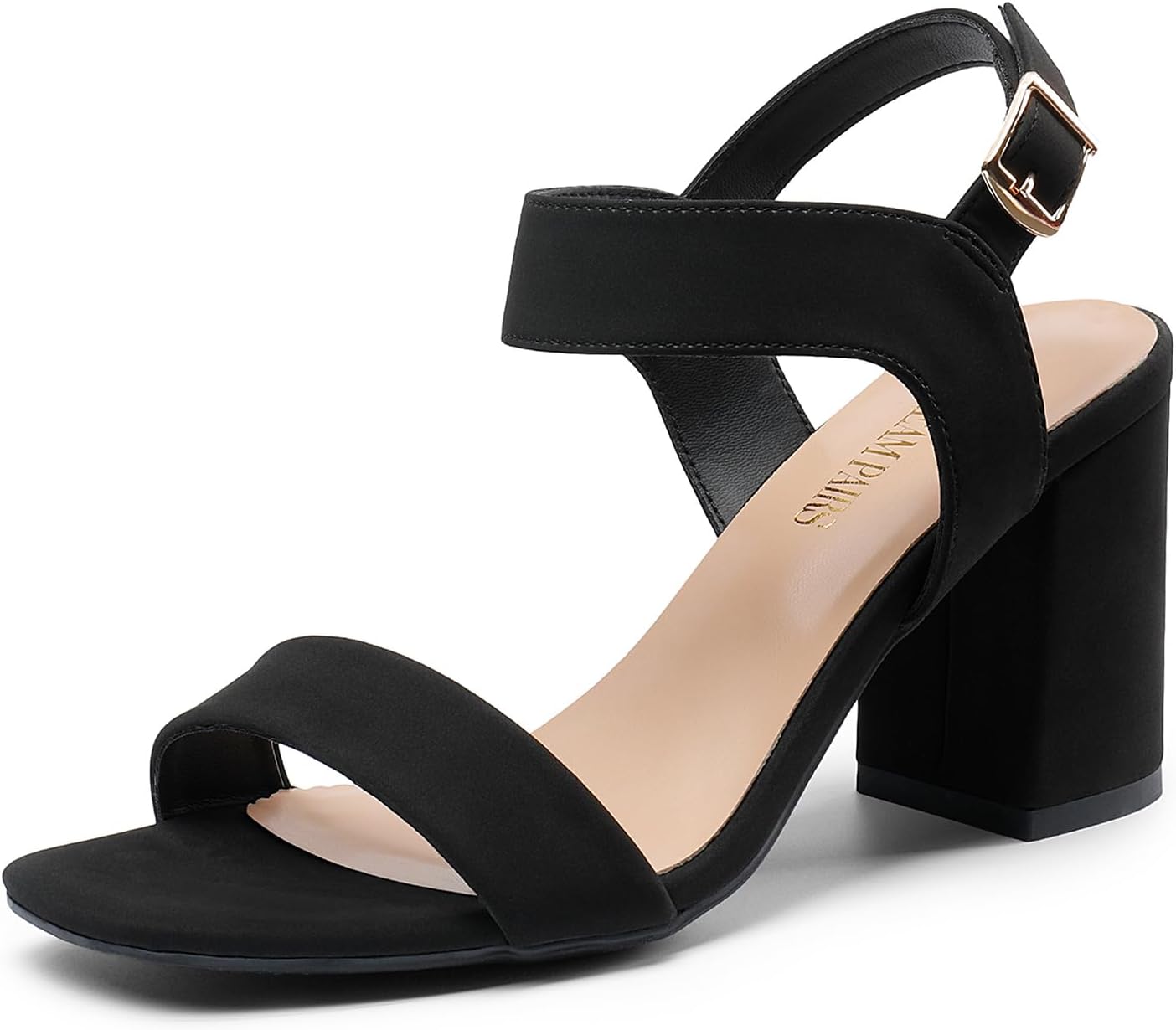 DREAM PAIRS Women's Dress Comfort Sandals, Special High Chunky Heels Sandals wit...