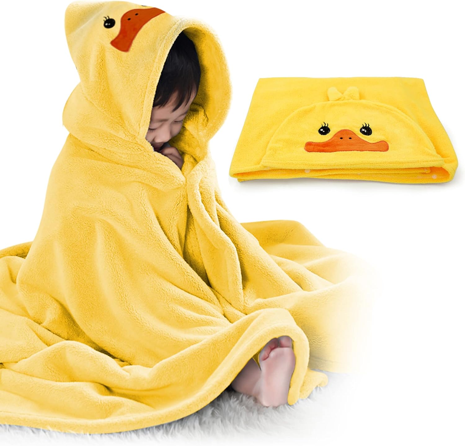 ROMASA Baby Bath Towel, Ultra Soft Hooded Towel for Highly Absorbent Bathrobe, U...
