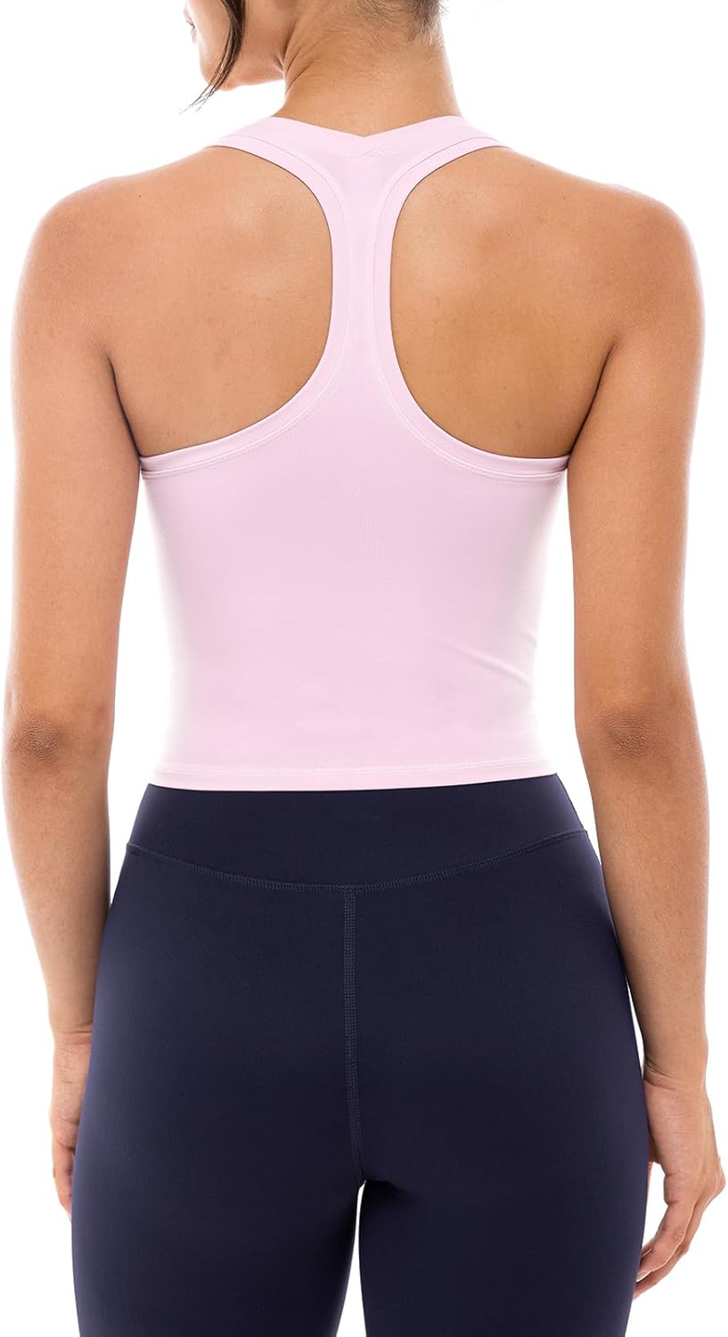 Lavento Women's Racerback Workout Tank Top Sports Yoga Tops Active Sleeveless Sh...