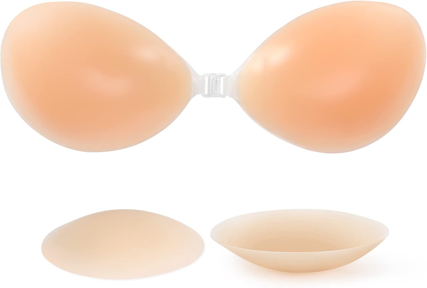 RELIRELIA Sticky Bra, Self Adhesive Bra, Invisible Strapless Reusable Silicone B...