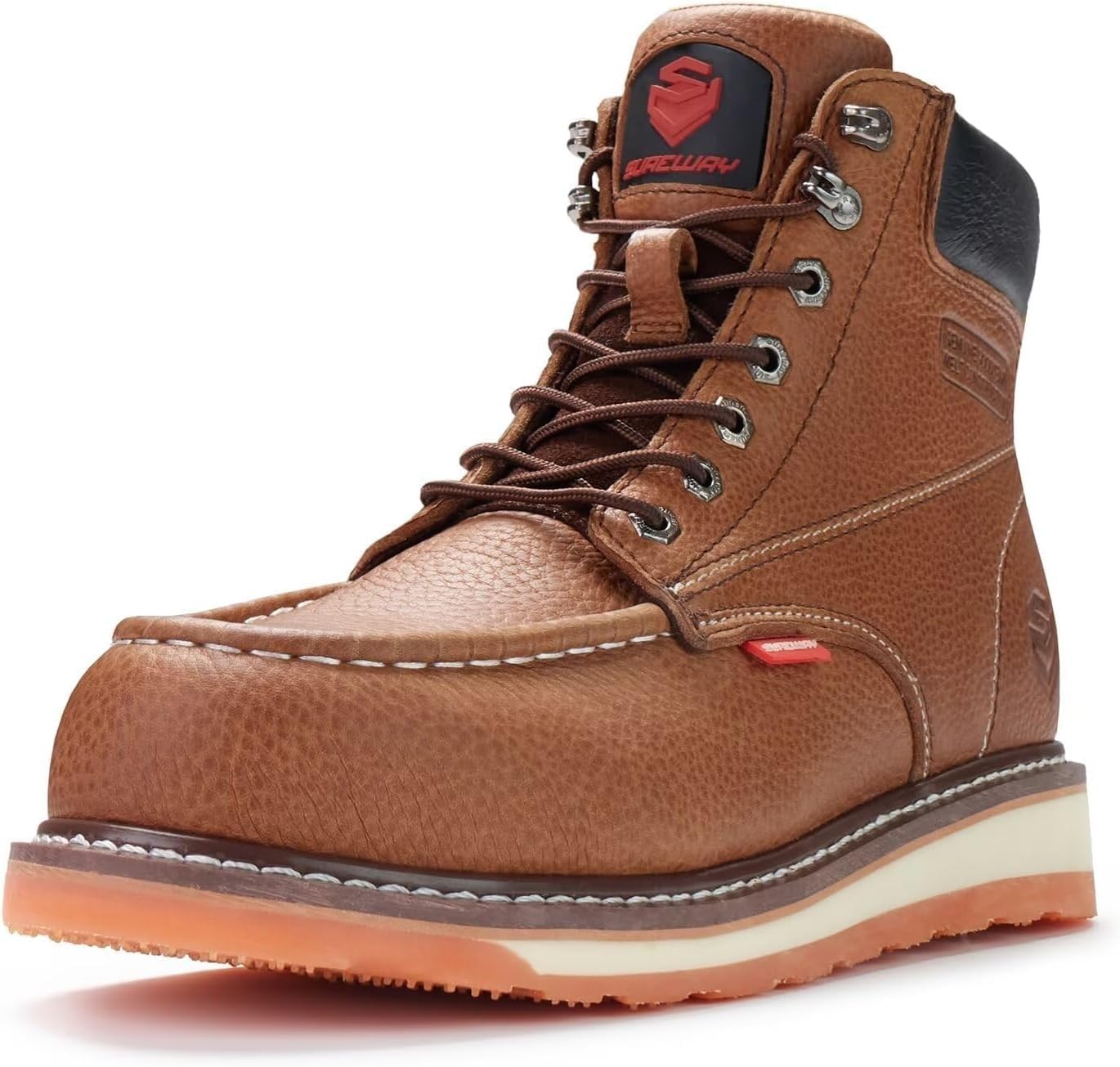 SUREWAY Mens Heavy Duty Soft/Composite/Steel Toe Work Boots for Men-Comfortable,...