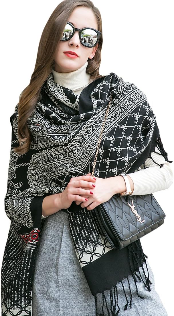 DANA XU Luxury Scarf, Special 100% Pure Wool Oversized Extra Large Scarf, Innova...