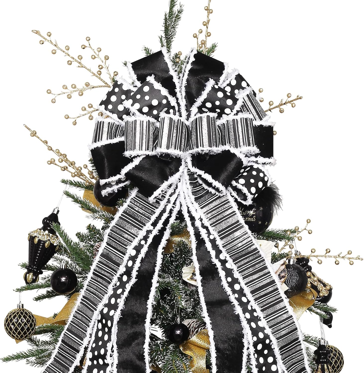 RoseCraft Christmas Tree Topper, Special Christmas Decoration Bow, High-Quality...