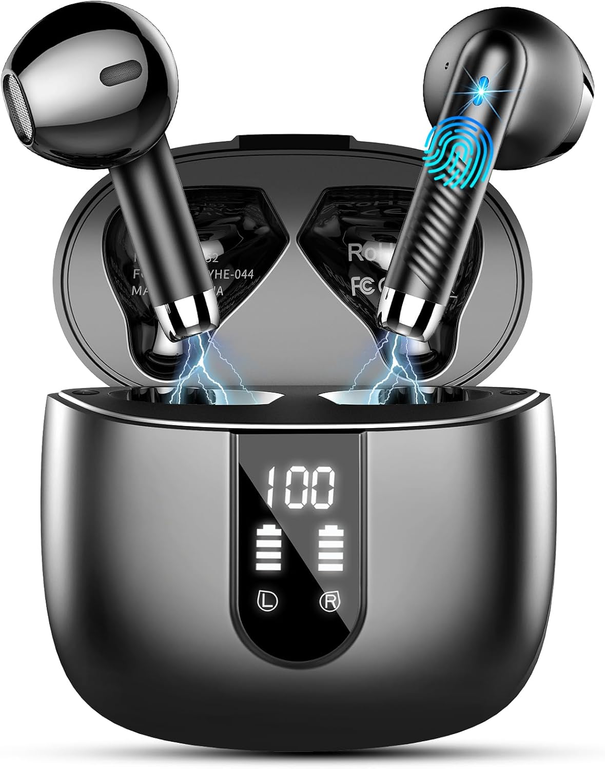 Wireless Earbuds, 2024 Bluetooth Headphones V5.3 Ear Buds Built-in ENC Noise Can...