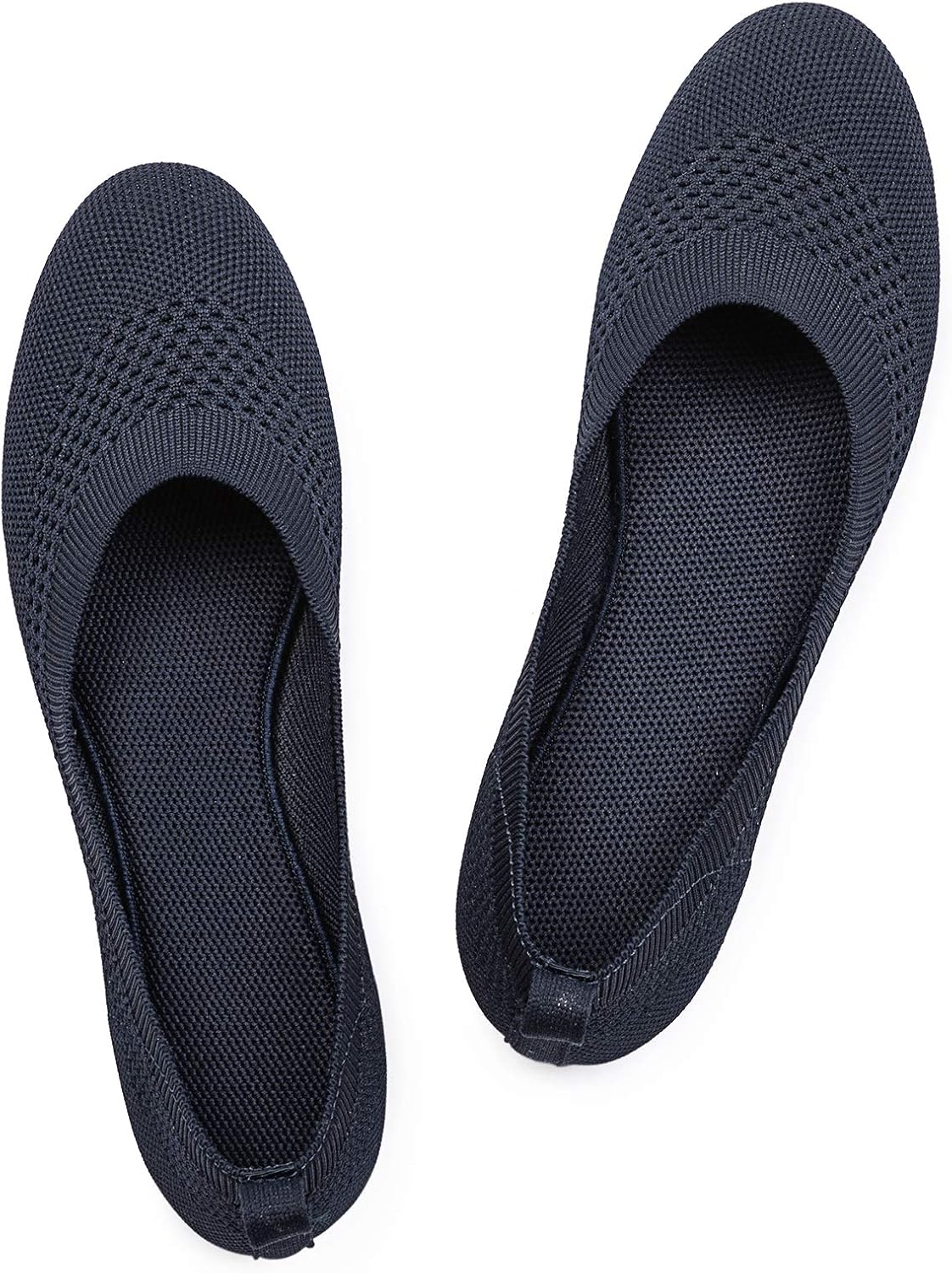 Frank Mully Women’s Ballet Flat Shoes Knit Dress Shoes Round Toe Slip On Balleri...