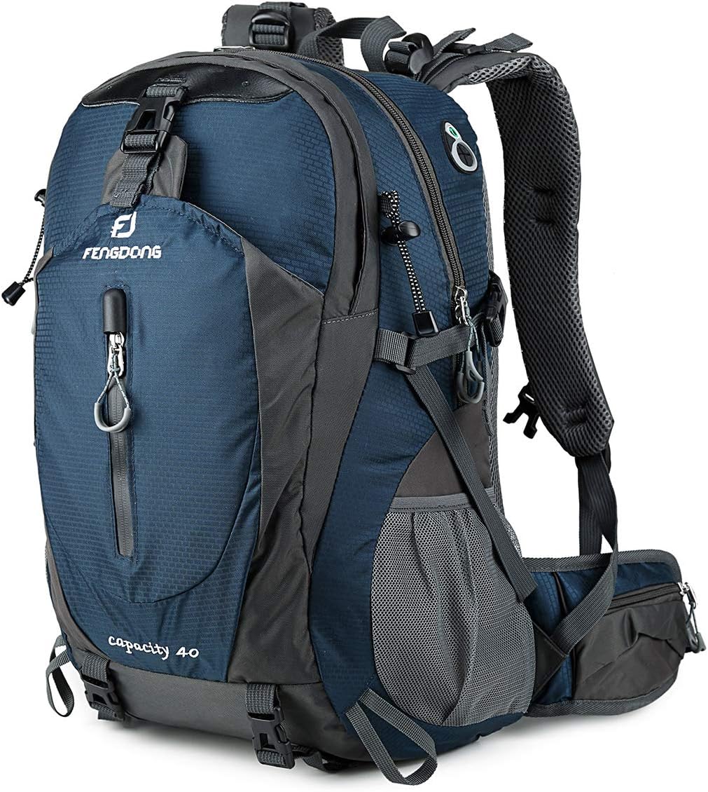 40L Waterproof Lightweight Hiking,Camping,Travel Backpack for Men Women A1-blue...