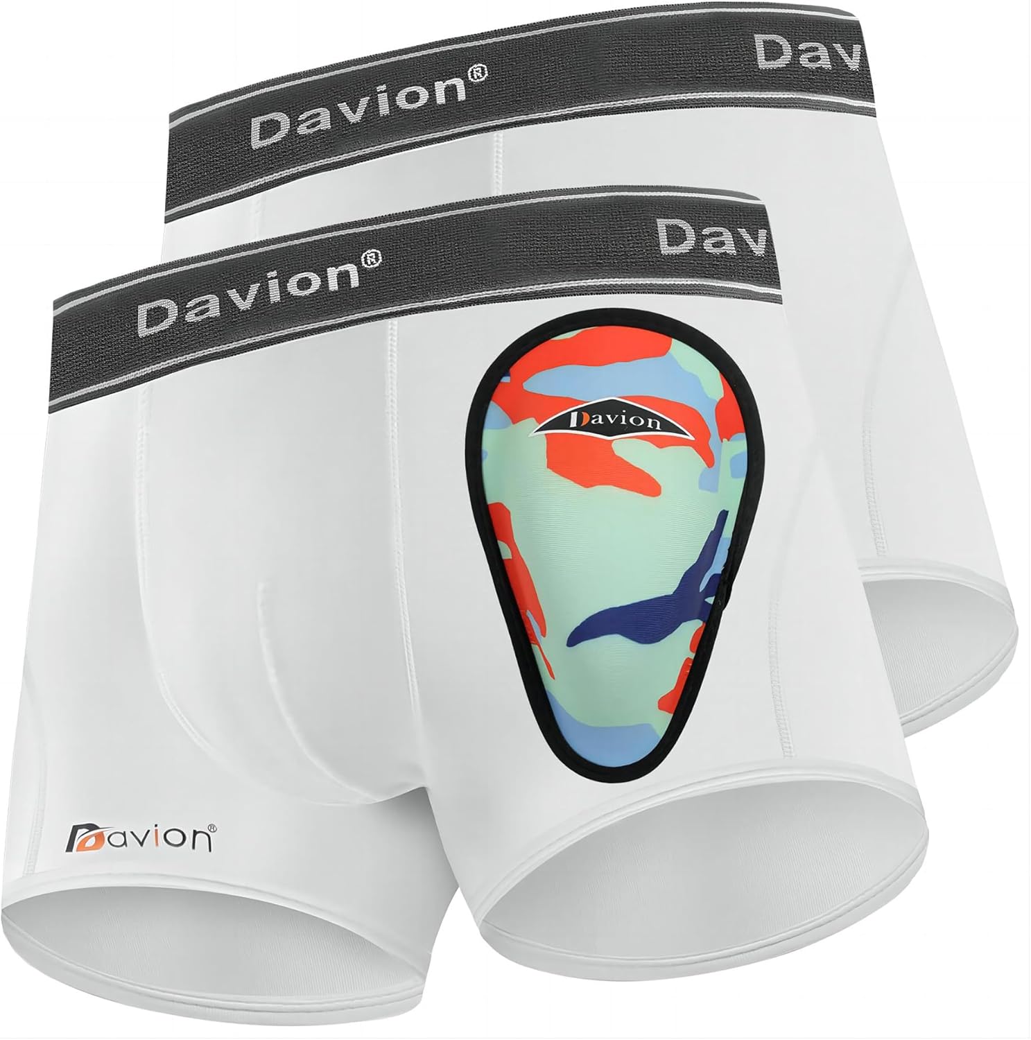 Davion 2-Pack Boys Underwear with 1 Soft Protective Athletic Cup Youth Briefs fo...