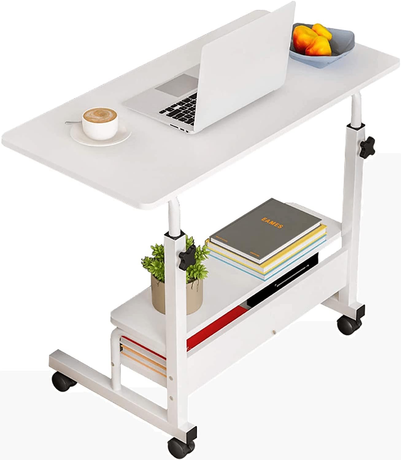 Adjustable Height Mobile Computer Desk for Small S...