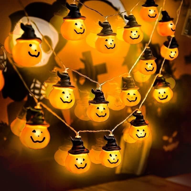 Chipark Halloween Pumpkin Lights with Witches Hat, 15 LED Pumpkin String Lights...