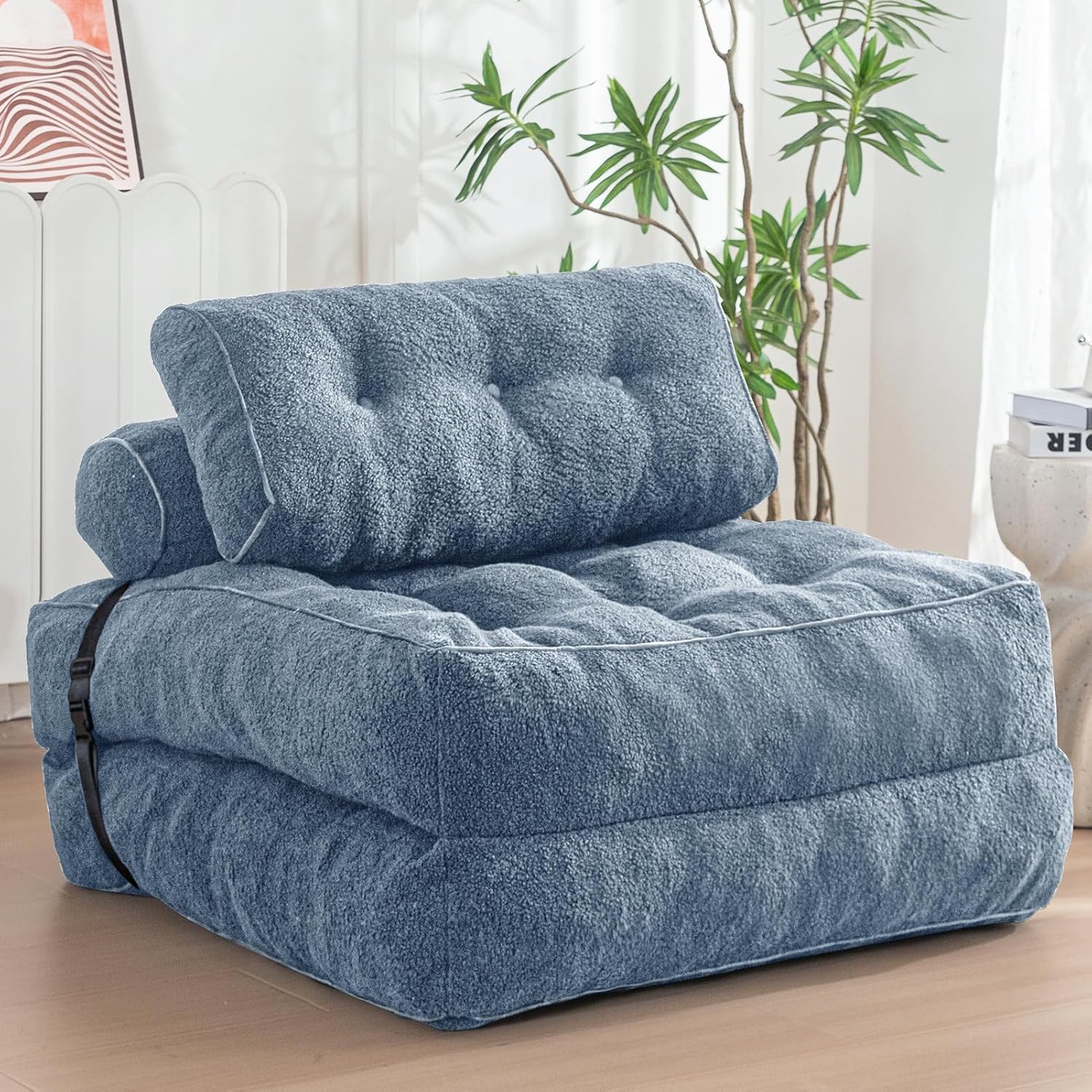 MAXYOYO Folding Sofa Bed, Convertible Sleeper Chair with Pillow Foldable Mattres...