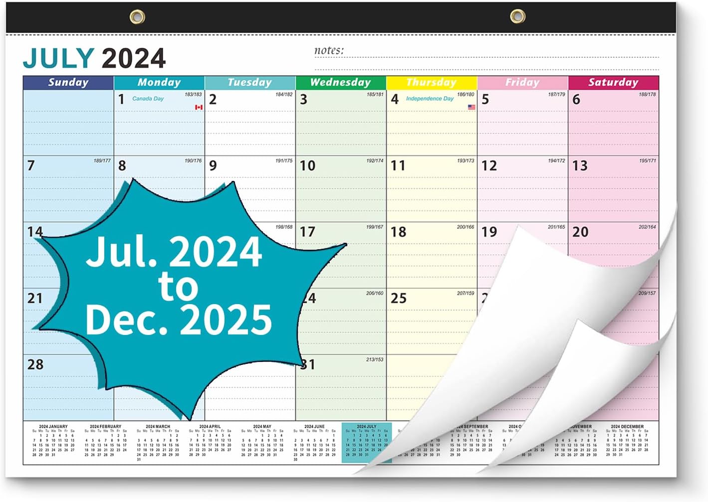Desk Calendar 2024-2025, Special AgePlace Wall Calendar, High-Quality Large Size...