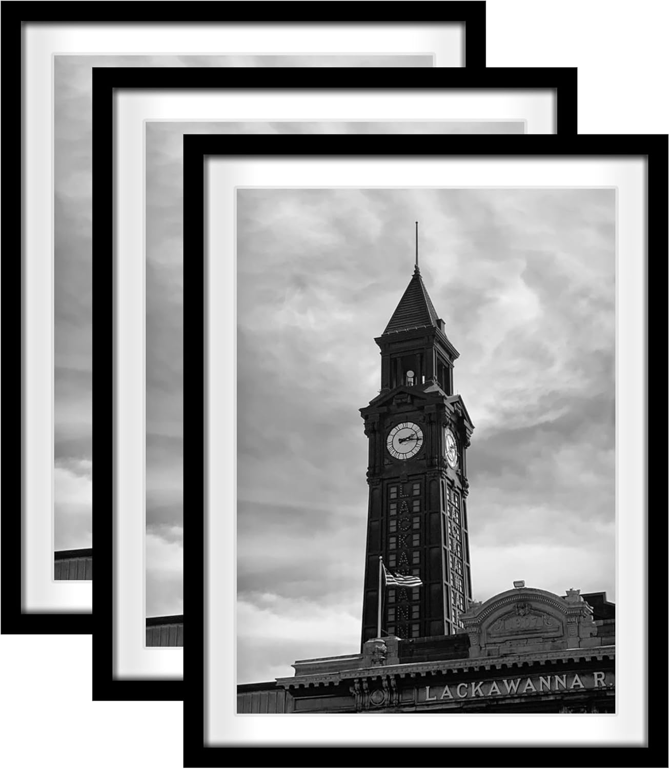 Wiscet 18x24 Picture Frame Set of 3, Display Pictures 16x20 with Mat or 18 x 24...