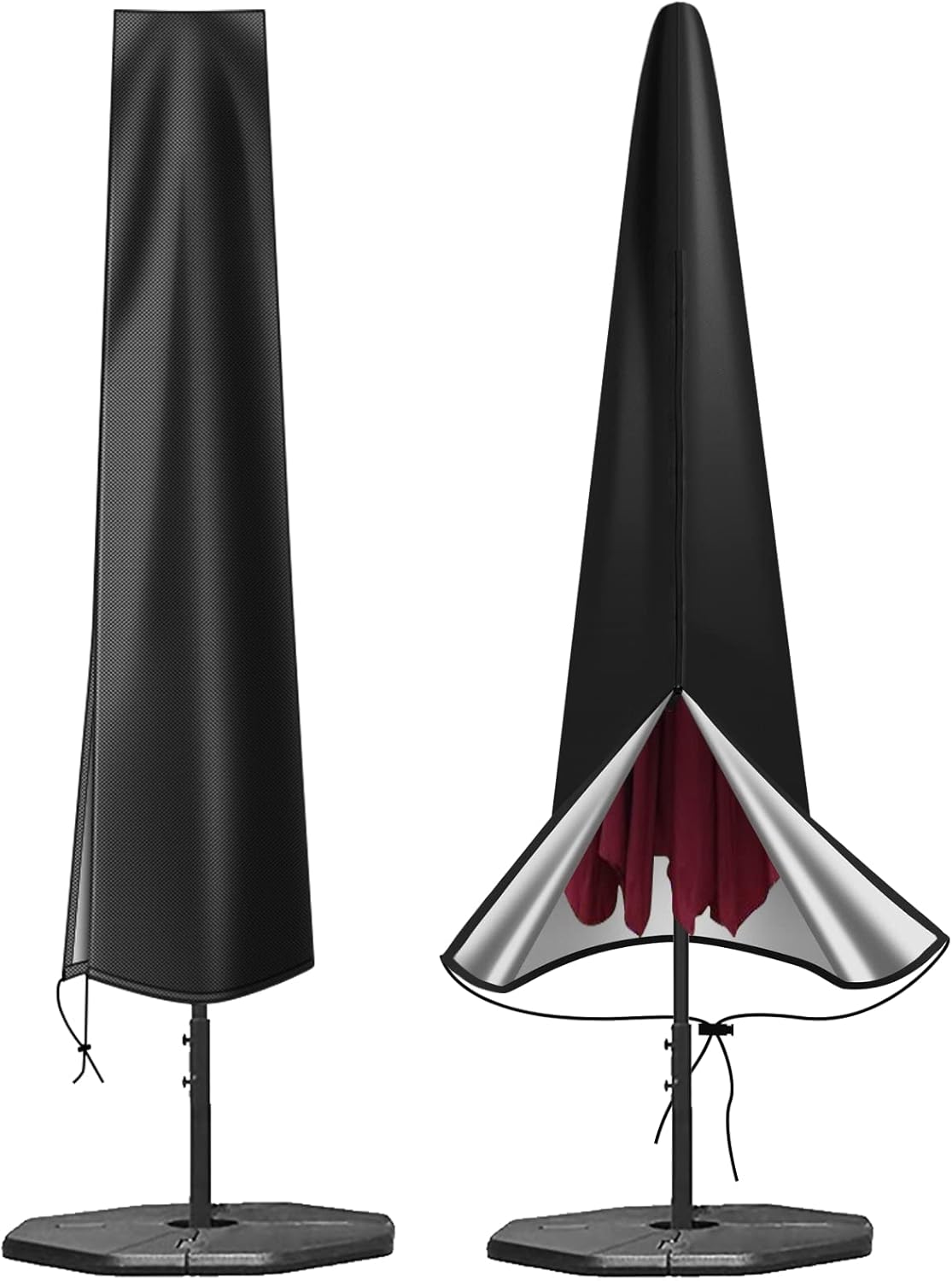 OKPOW Parasol Covers Waterproof 600D Oxford Fabric Patio Umbrella Cover with Zip...