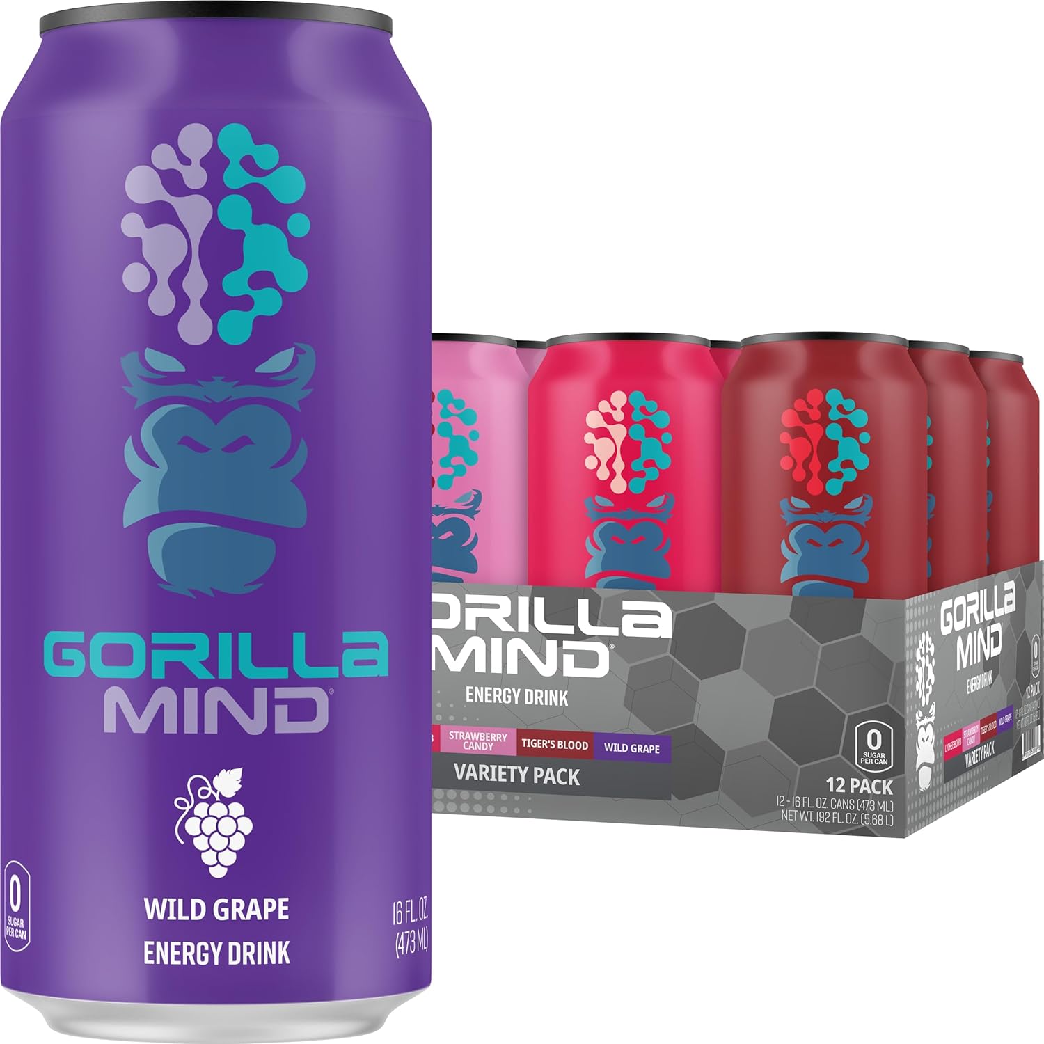 Gorilla Mind Energy Drink | Unmatched Energy · Amplified Focus | N-Acetyl-L-Tyro...