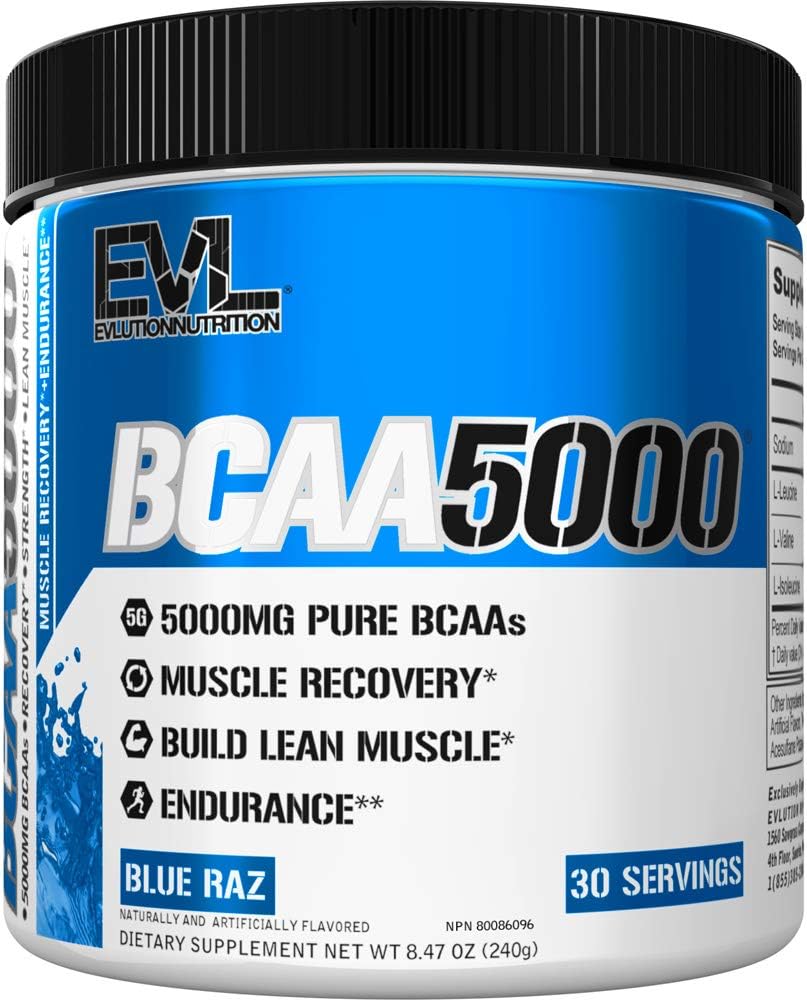 Evlution EVL BCAAs Amino Acids Powder, Special Post Workout Recovery Drink, Inno...