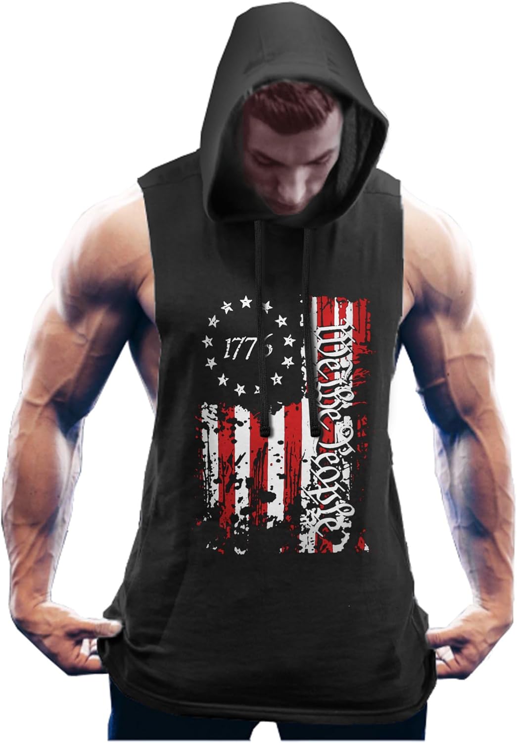COOFANDY Men's Workout Hooded Tank Tops, Special Bodybuilding Muscle Cut Off T S...
