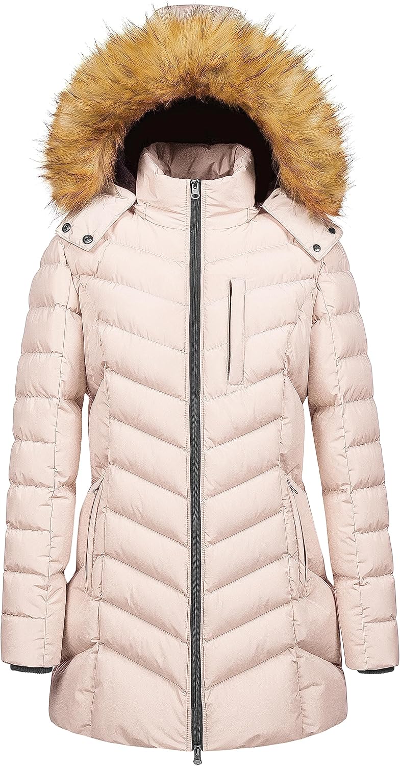 CREATMO US Women's Winter Hooded Coat, Special Waterproof Warm Long Puffer Jacke...