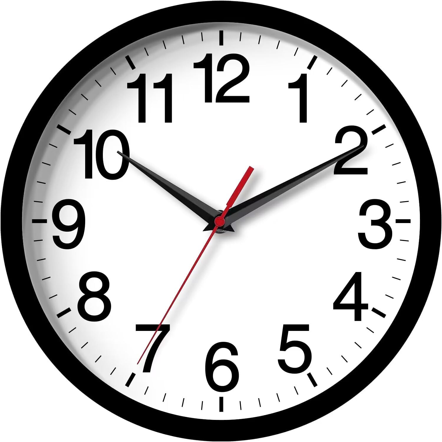 Wall Clock, Modern 10 Inch Battery Operated Clock, Silent Non Ticking Unique Ana...