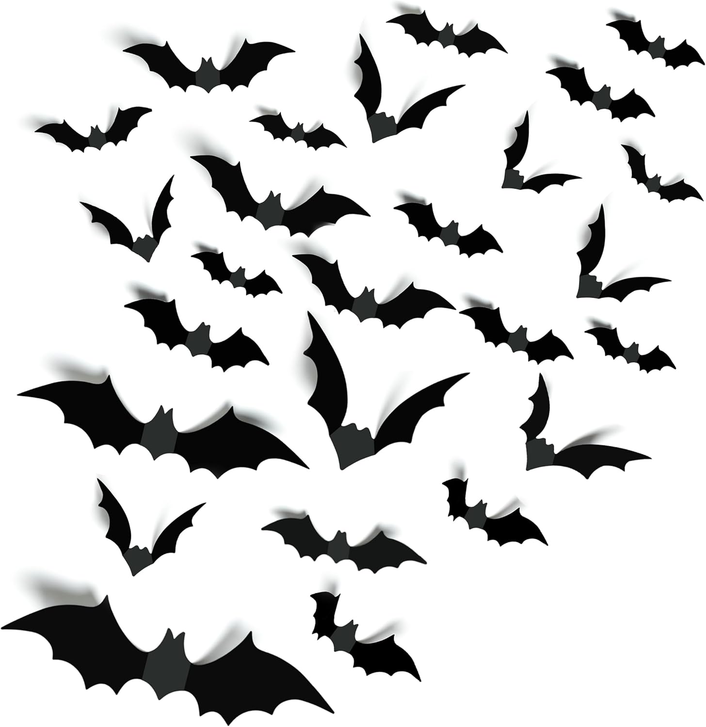 Halloween Party Supplies Hallween Decorations Bats Wall Decor 140PCS Realistic P...