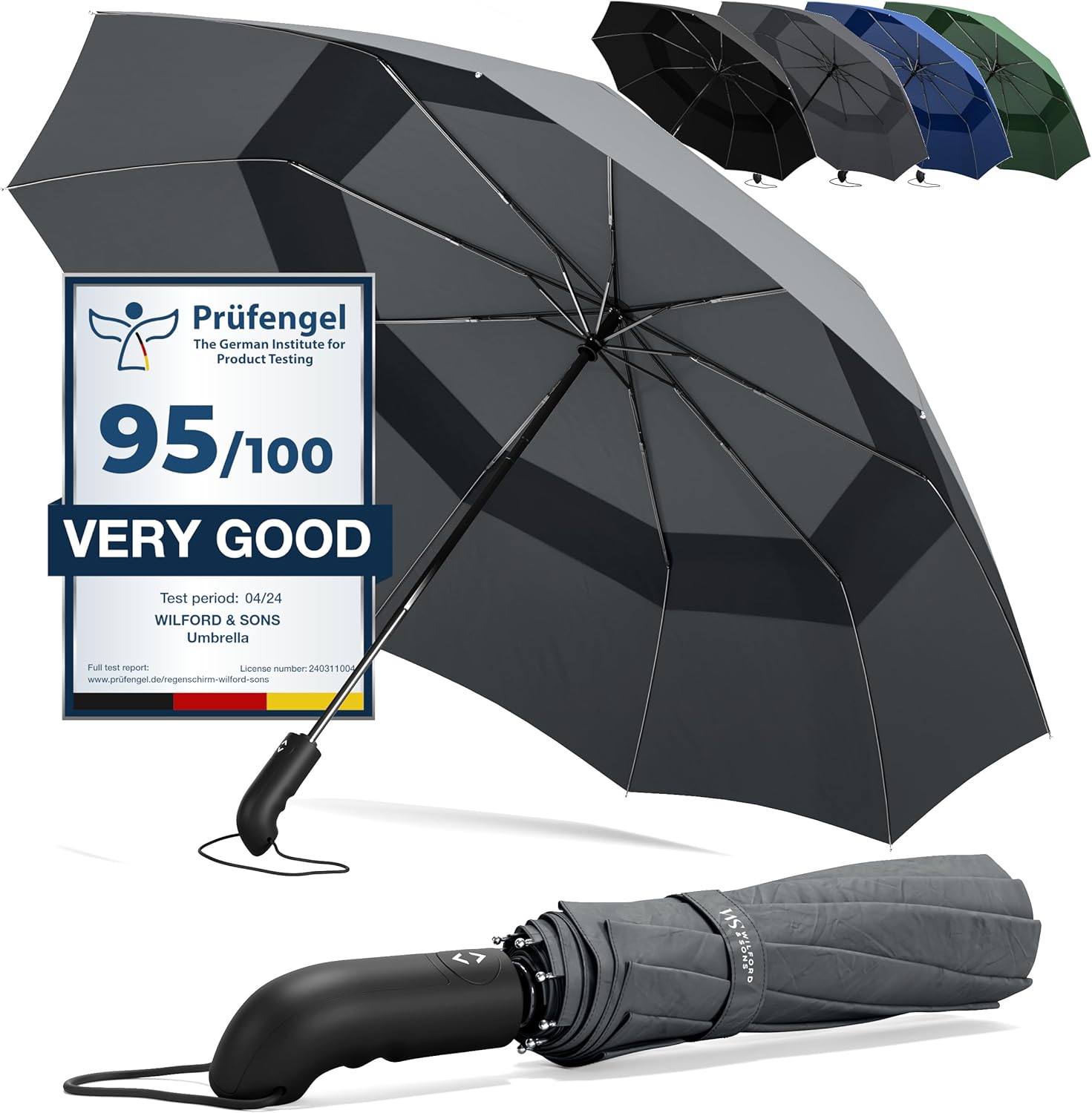 High-Quality Umbrella Windproof Compact, Special Storm Proof Frame for Auto Open...