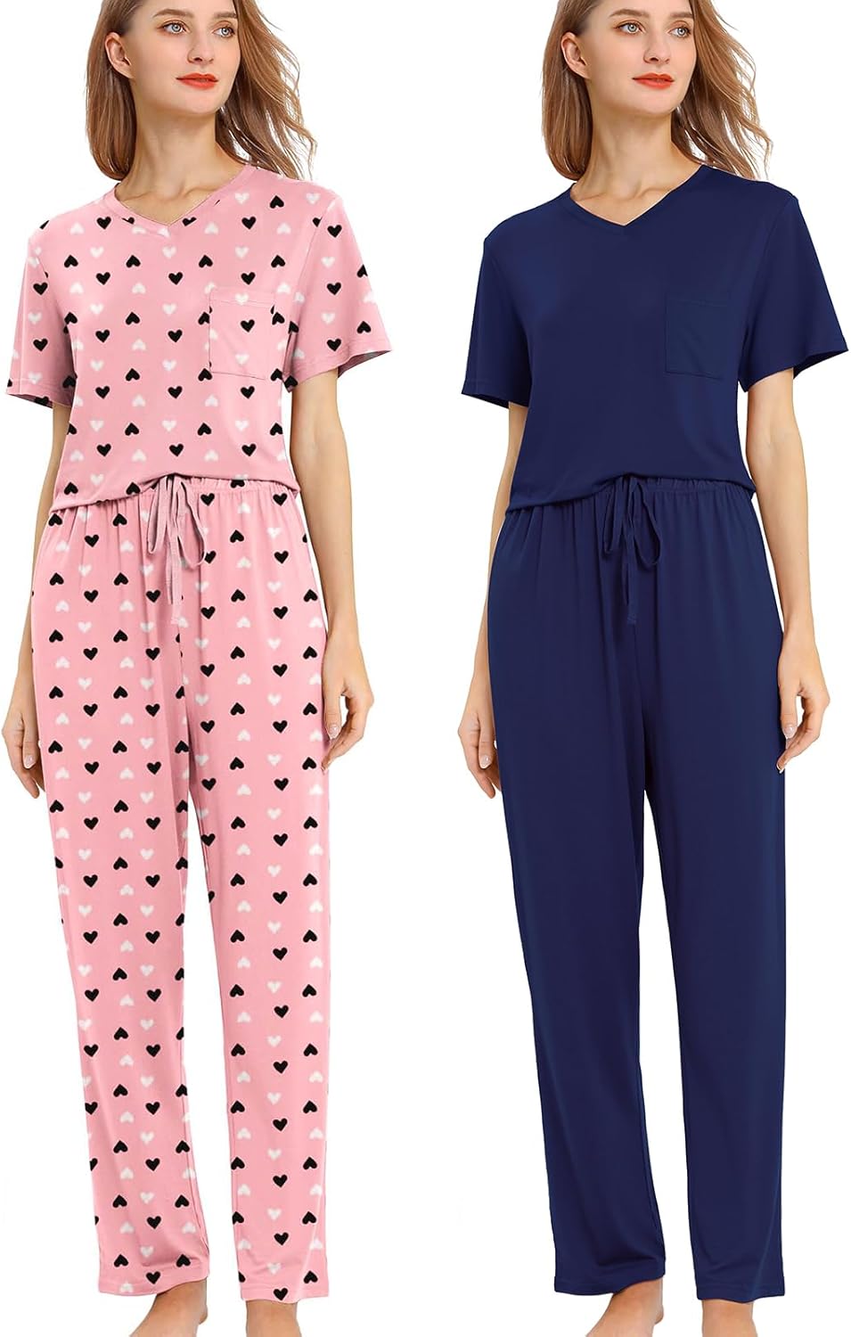 Women's Pajama Set, Special and Soft Pajama Set, High-Quality 2 Pack Women Pajam...