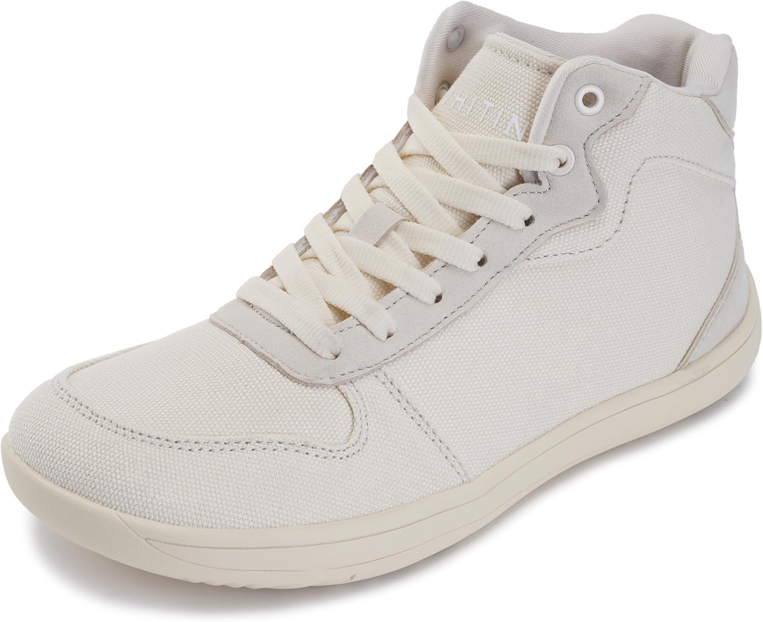 WHITIN Women's High-Top Canvas Minimalist Barefoot Shoes + Wide Toe Box + Zero D...