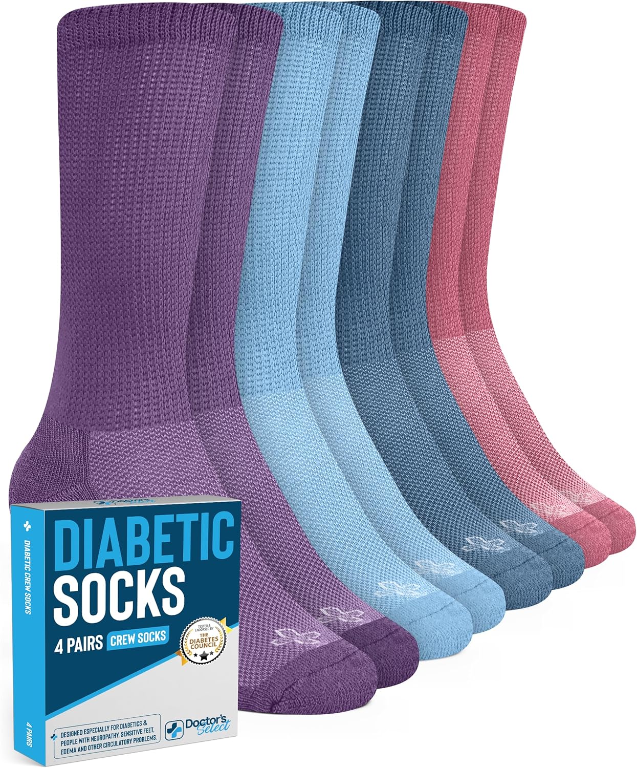 Doctor's Select Diabetic Socks, High-Quality Diabetic Socks for Women and Men, S...