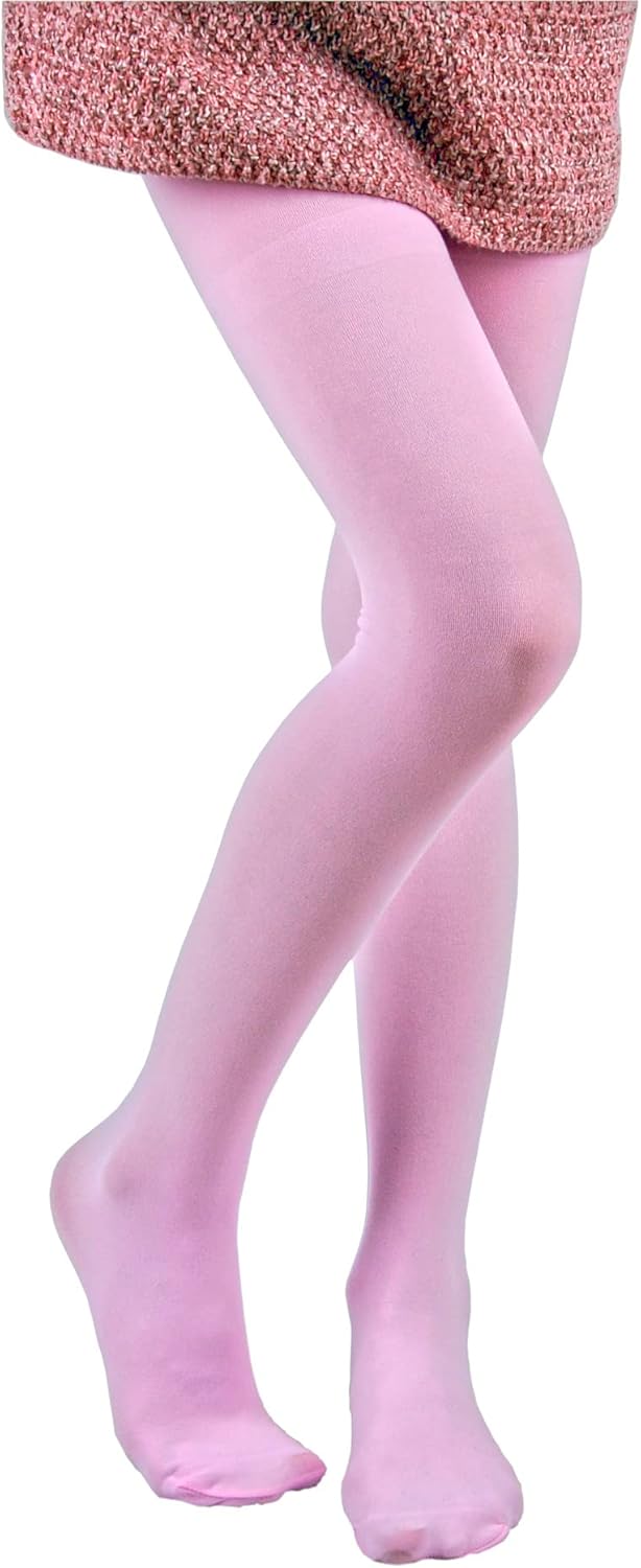 EVERSWE Girls Tights, Semi Opaque Footed Tights, Microfiber Dance Tights 40Den 1...