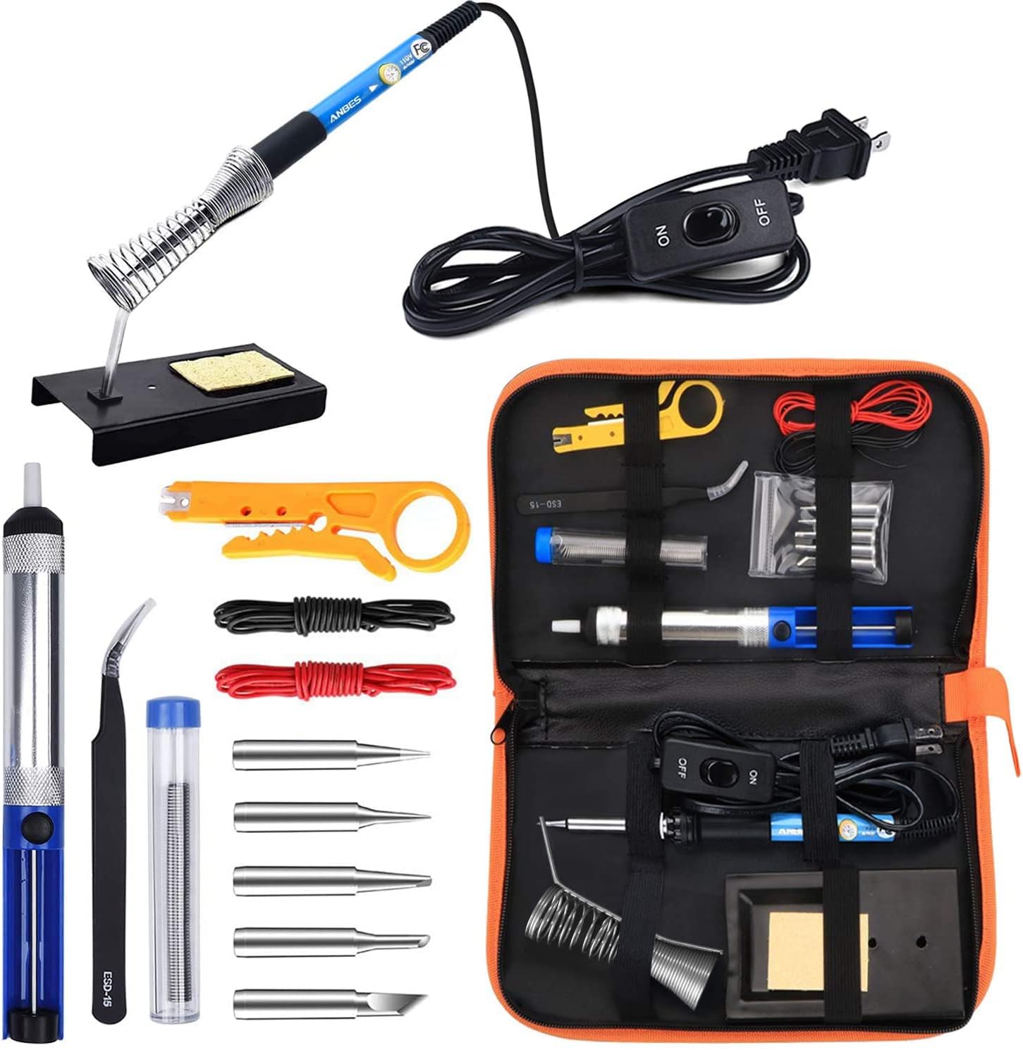 Soldering Iron Kit, Innovative Electronics 60W Adjustable Temperature Welding To...