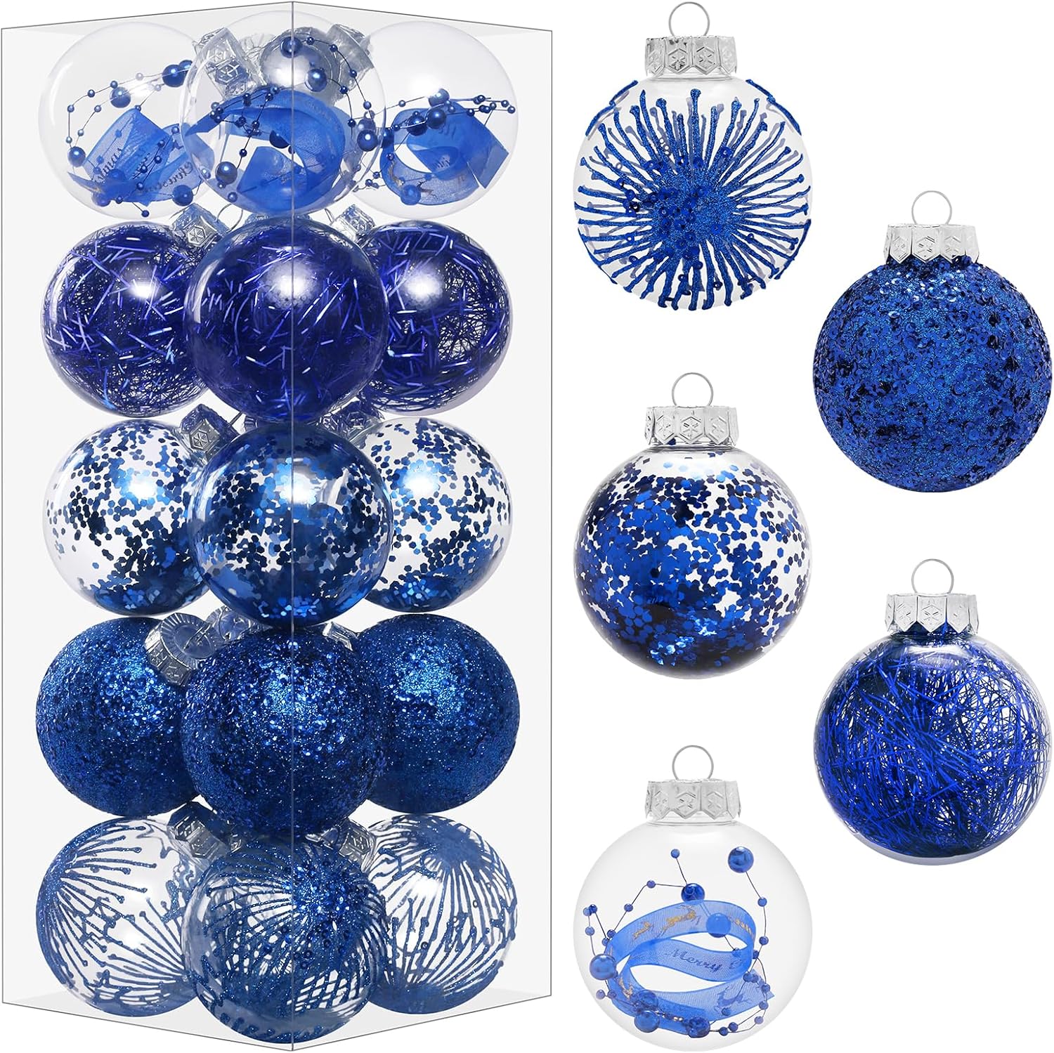 70MM/2.76" Christmas Ornaments, Special Set of 20PCS Shatterproof Decorative Han...