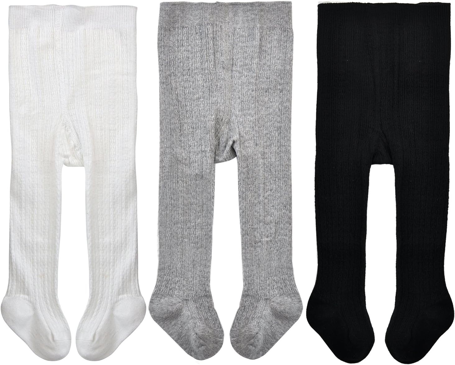 EPEIUS Baby Girls Tights Cable Knit Leggings Stockings Cotton Pantyhose for Newb...