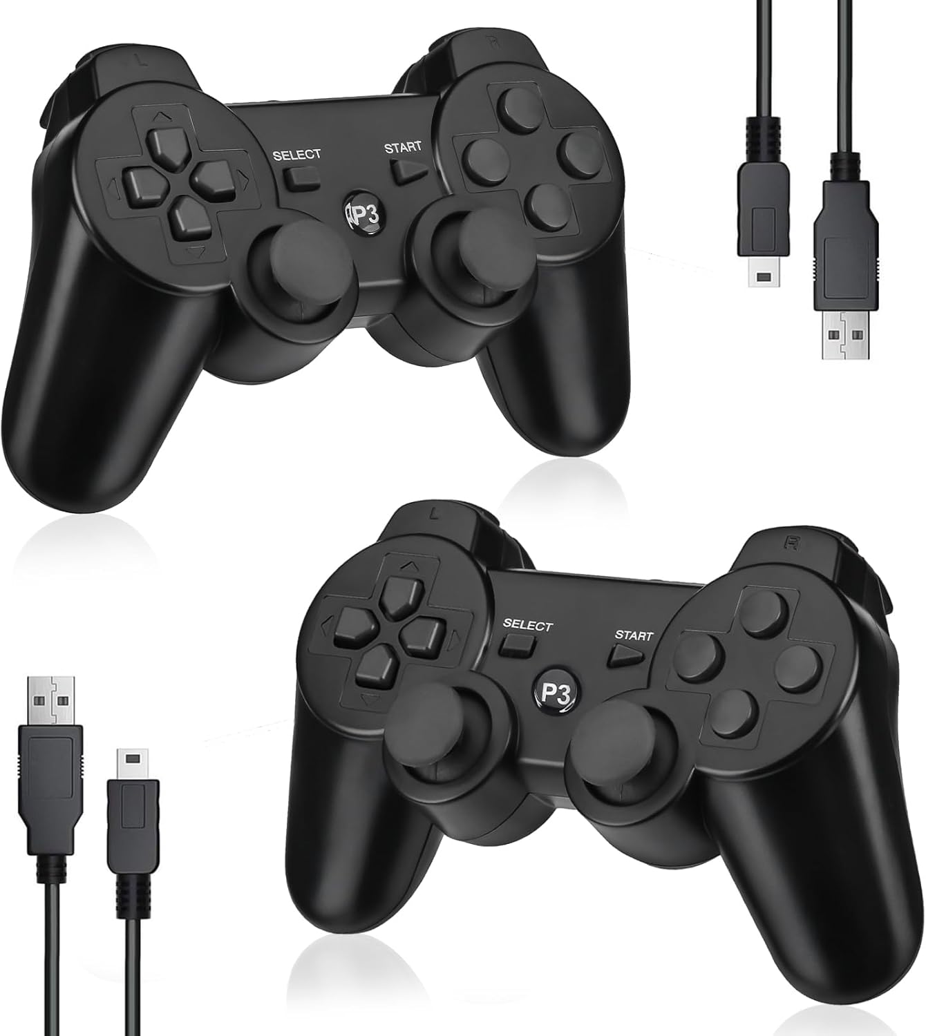 Powerextra Replacement PS3 Controller, Special Wireless PS3 Controllers in 2 Pac...
