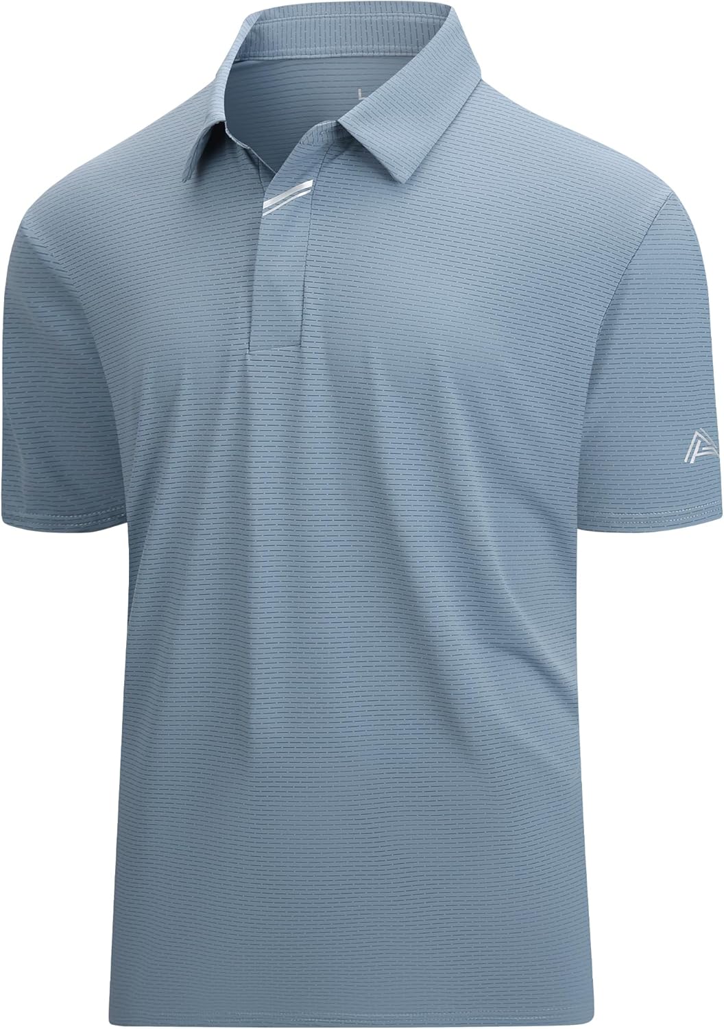 Esabel.C Jacquard Golf Shirts for Men Moisture Wicking Short Sleeve Performance...