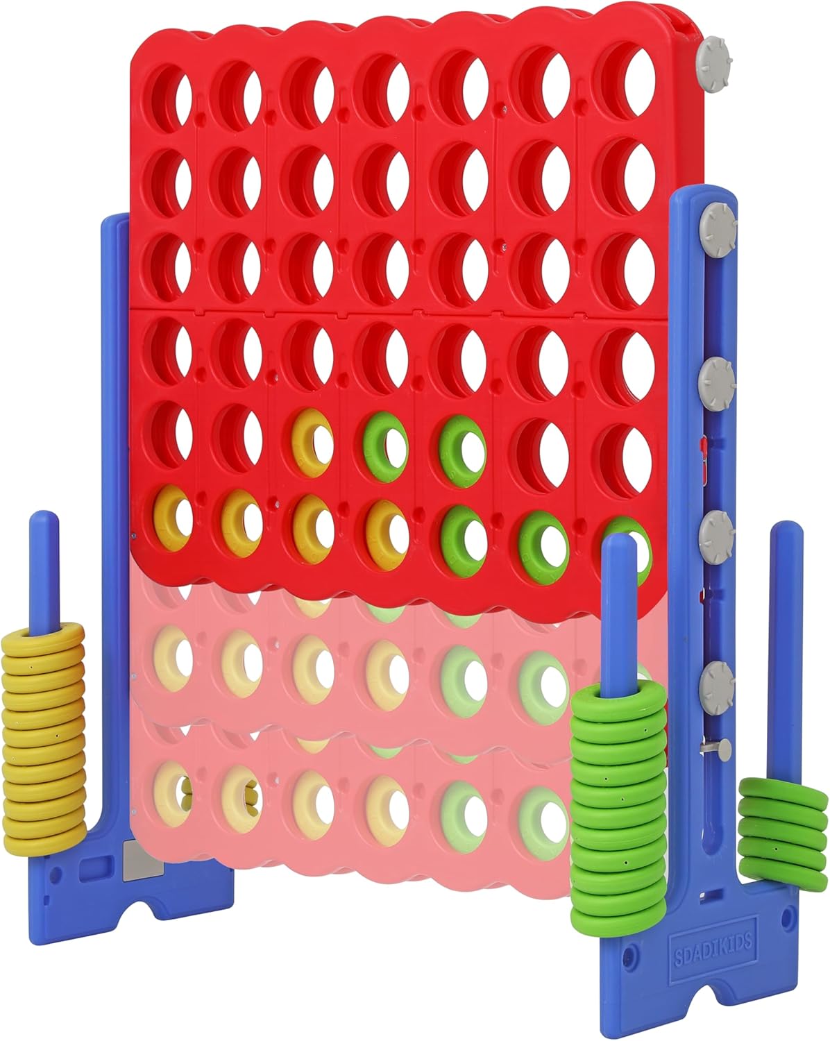 SDADI Jumbo 4 in a Row Game, 4-to-Score Giant Game Set with Adjustable Height (2...