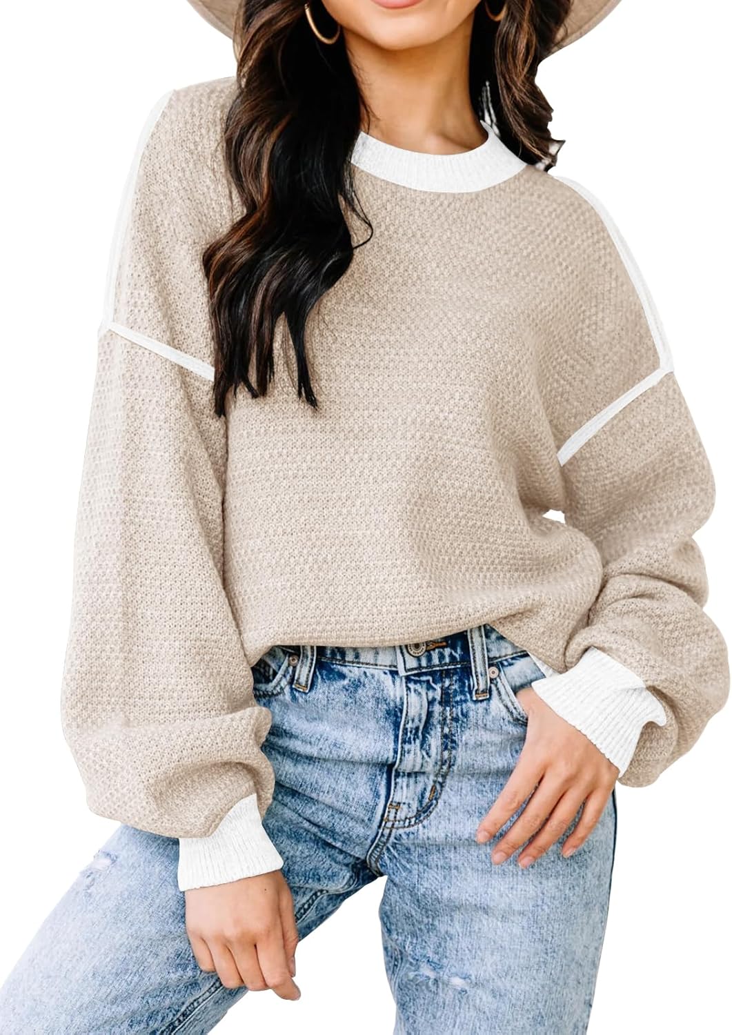 Womens Sweaters Fall 2024, Special Fashion Long Sleeve Sweaters, Trendy Oversize...