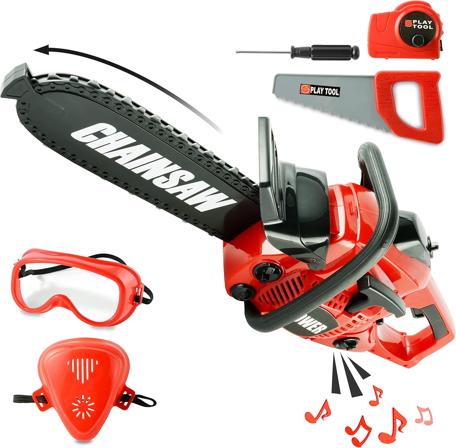 Toy Choi's Toy Chainsaw - Chainsaw Toy for Kids Power Tool Set with Realistic So...