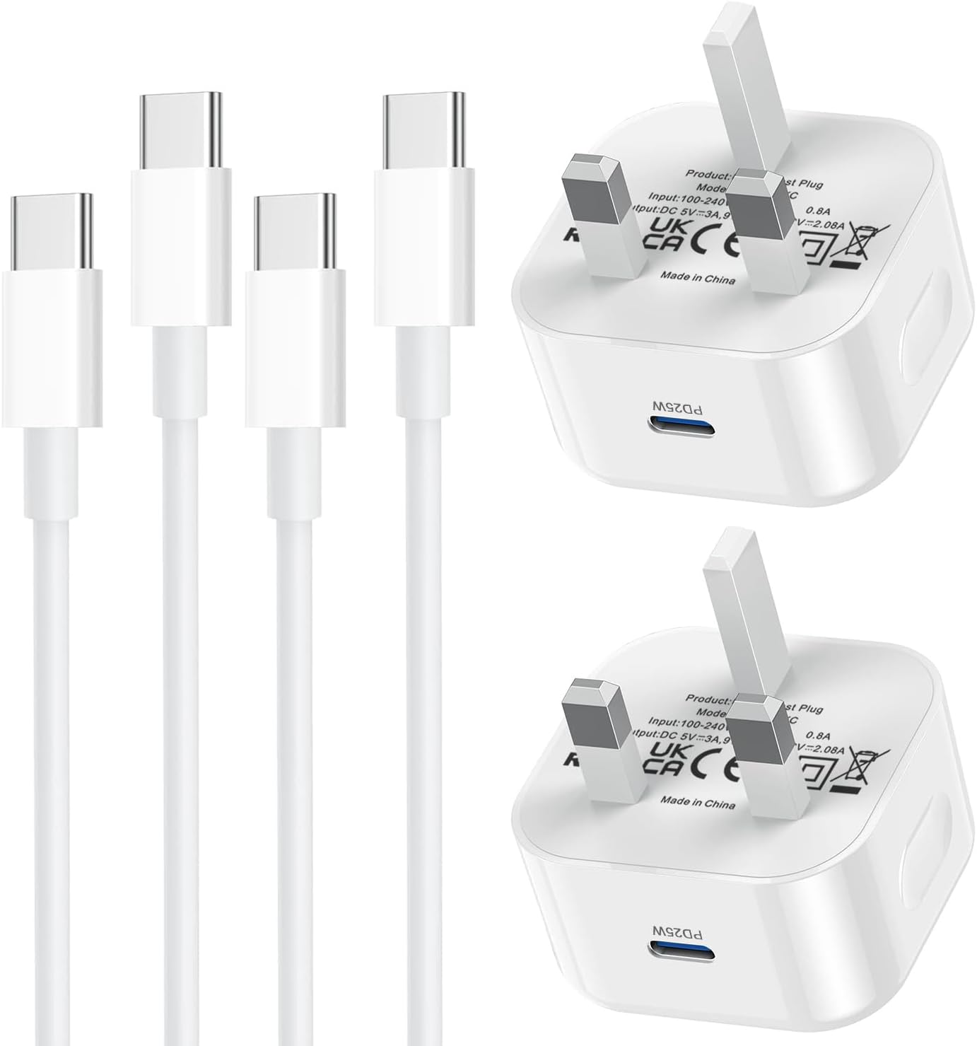 Samsung Charger PPS Fast Charging USB C Plug and Cable 1M 2PACK for Samsung Gala...