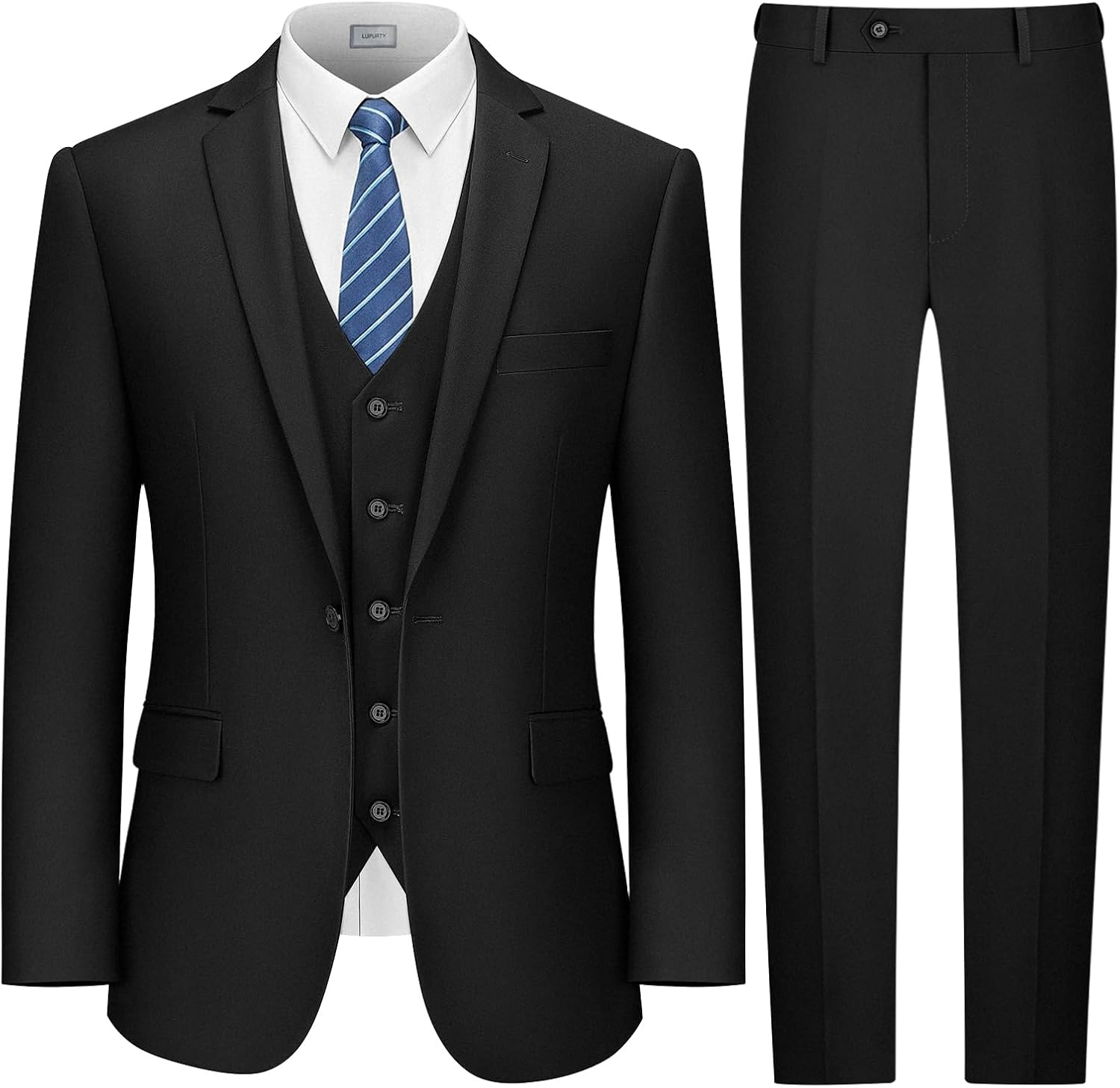 LUPURTY Suits, Special Men's Suit Slim Fit, High-Quality Solid Jacket Vest Pants...