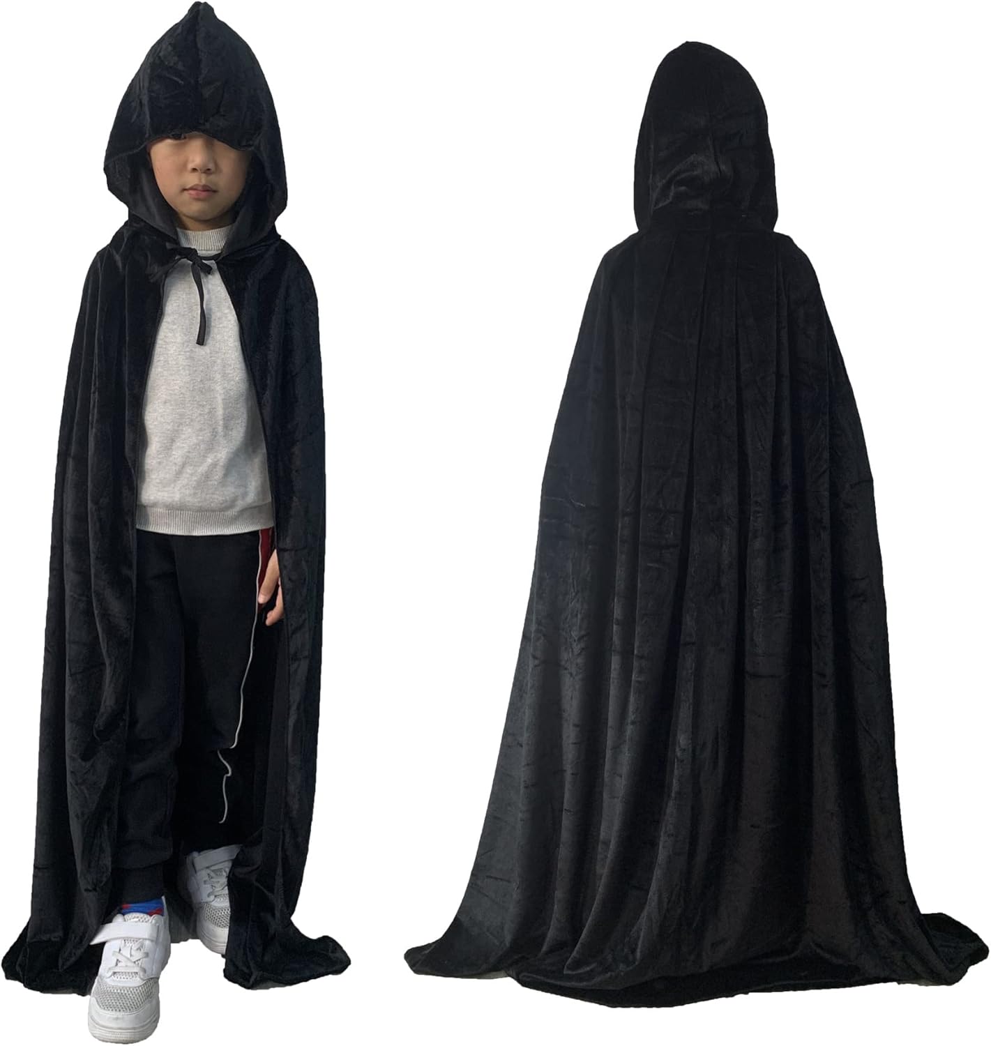 TOPWAYS® Kids Velvet Hooded Cloak For Halloween Cosplay Party Dress Christmas Fa...