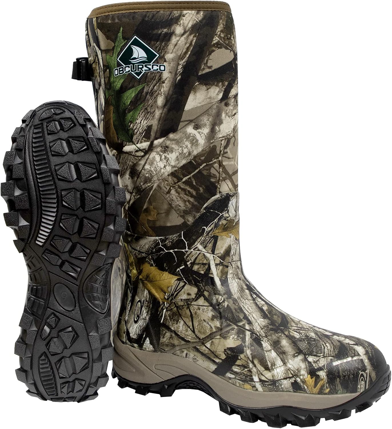 Obcursco Hunting Boots for Men, Waterproof Insulated 6mm Neoprene Rubber Boots f...