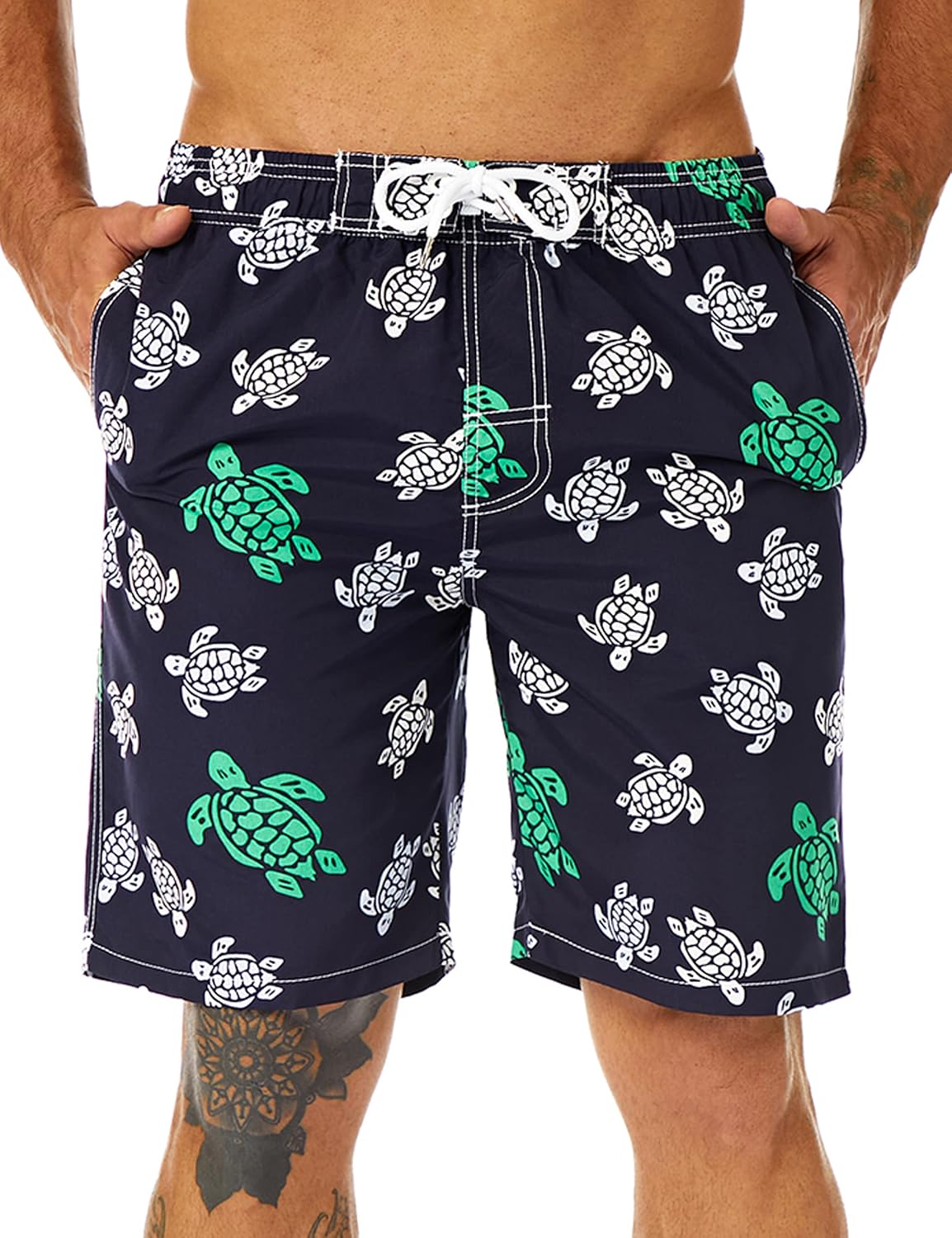 KAILUA SURF Mens Swim Trunks Long, Quick Dry Mens Boardshorts, 9 Inches Inseam M...