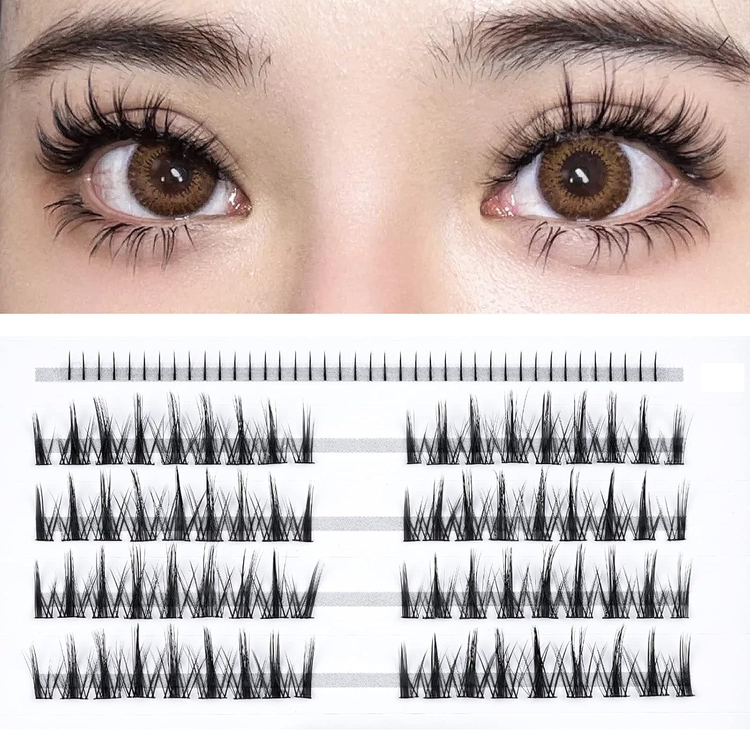 LANKIZ Manga Lashes, Special Eyelash Extensions with 112pcs Lash Clusters, Uniqu...