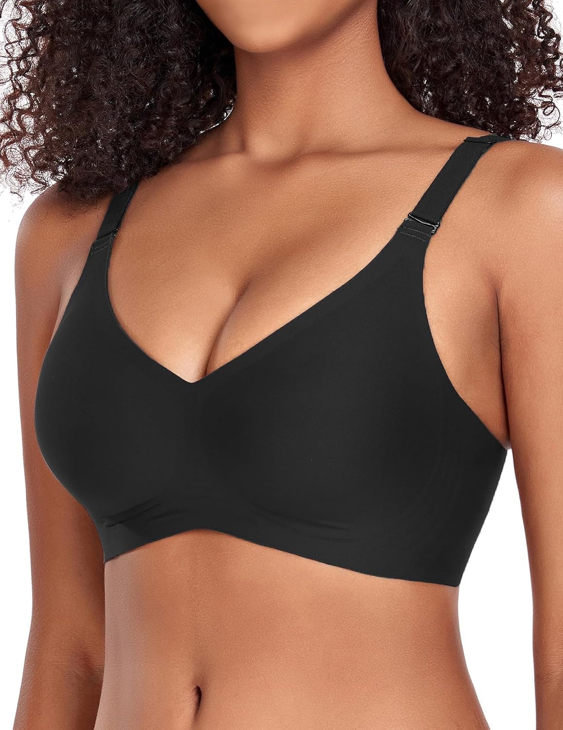Silky Bras for Women, Special No Underwire V Neck Bralettes, Unique Cloud Feel E...