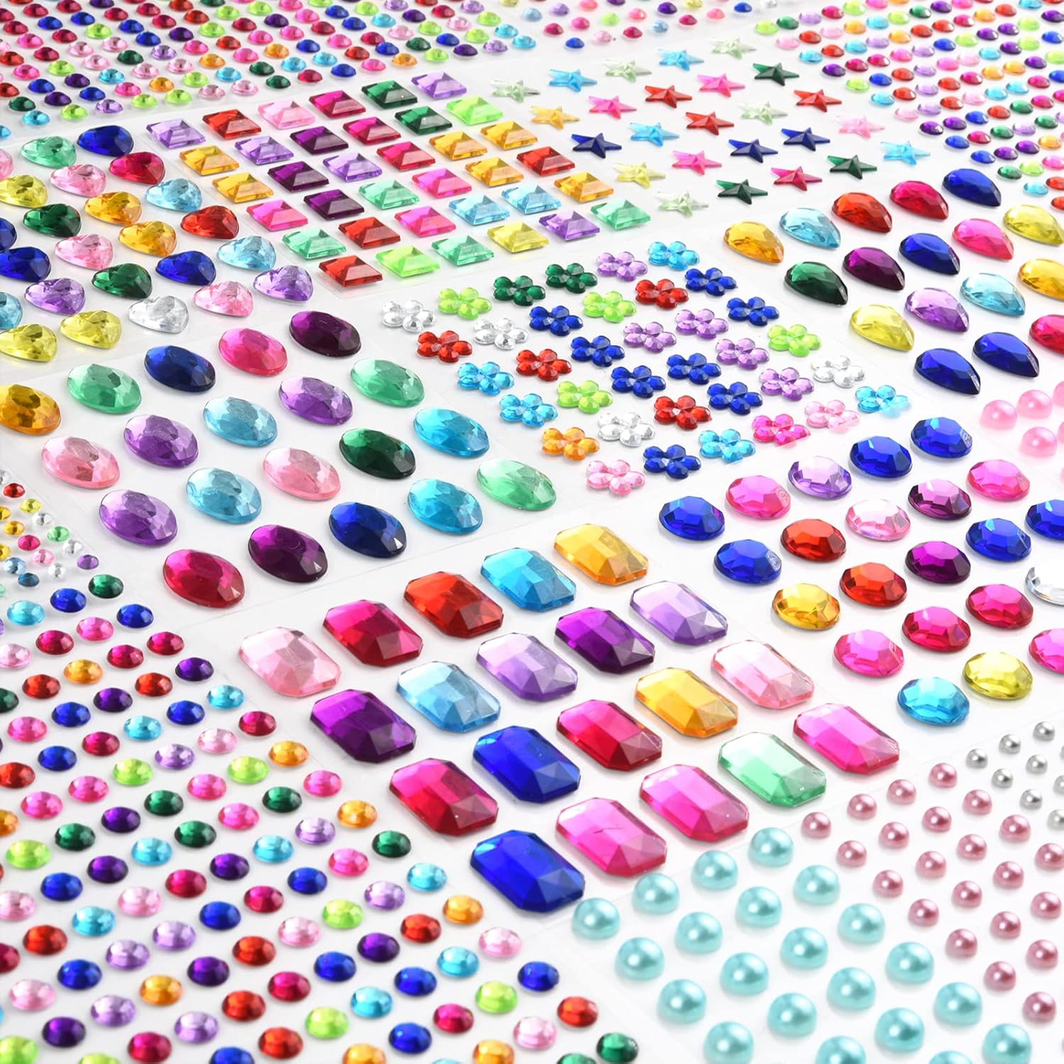 **Best 2102pcs Gems Stickers, Special Self Adhesive Gems for Crafts, Unique Blin...