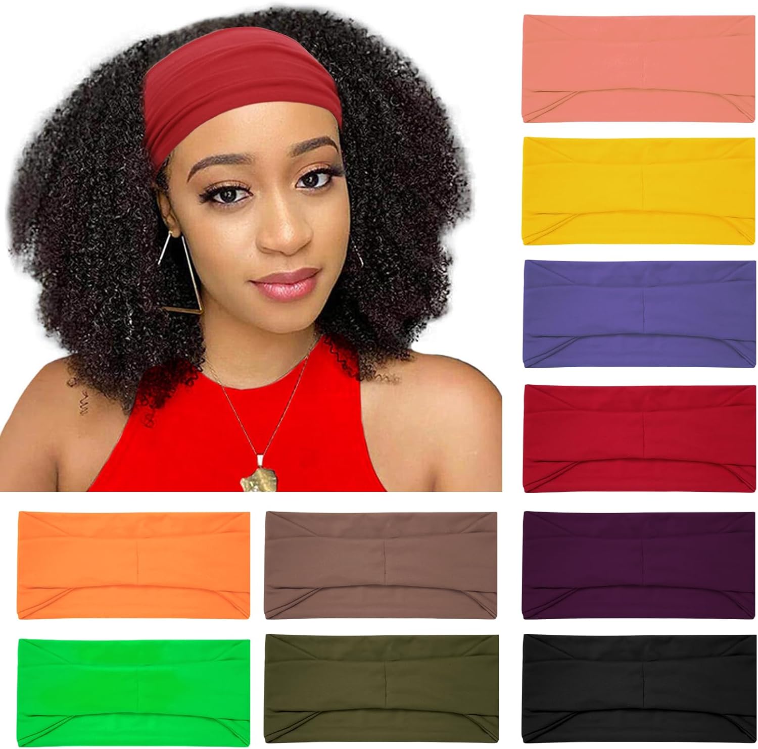 RITOPER 10 Pack Wide Headbands, Special Headbands for Women Girls, Versatile Wor...