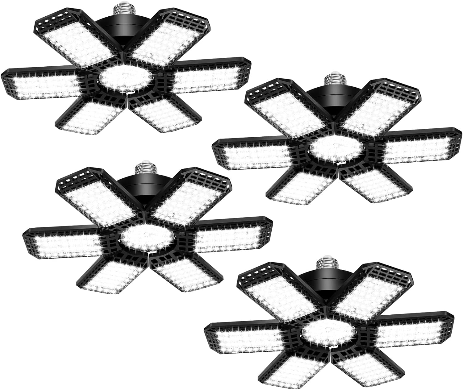 4 Pack LED Garage Light, 200W 20000LM 6500K LED Shop Lights, Garage Lights Ceili...
