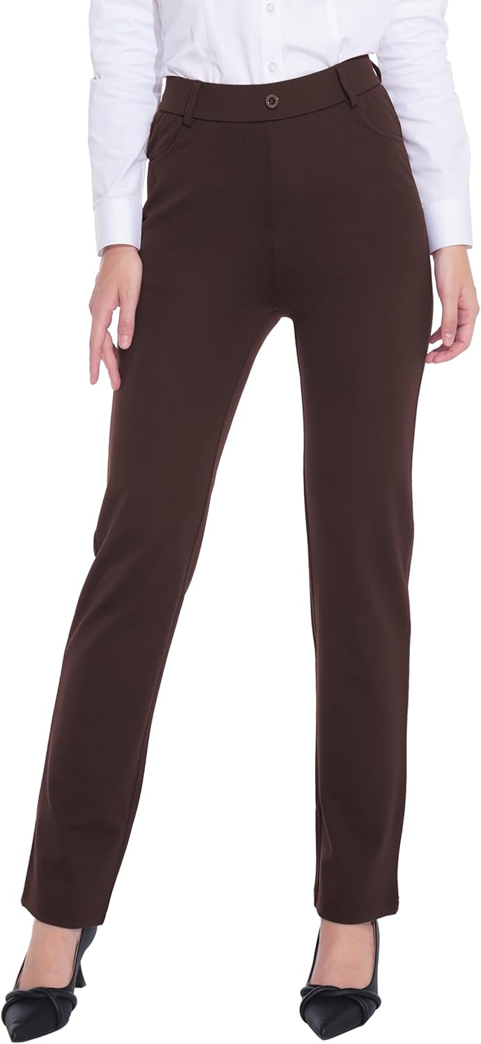 ZTN Women's Stretchy Dress Pants, Special Work Trousers with 4 Pockets, High-Qua...