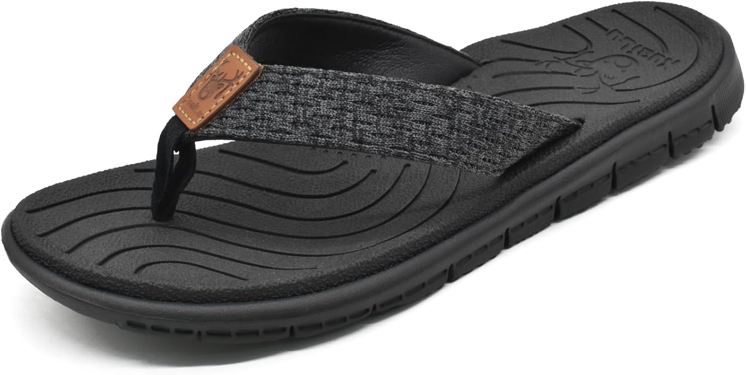 KuaiLu Women's Non-Slip Flip Flops, Special Arch Support Thong Sandals, Comforta...