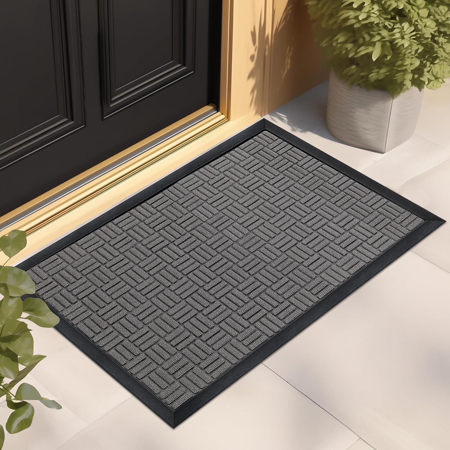 Mibao Front Door Mat, Special Heavy Duty Durable Welcome Mat for Outdoor Indoor,...